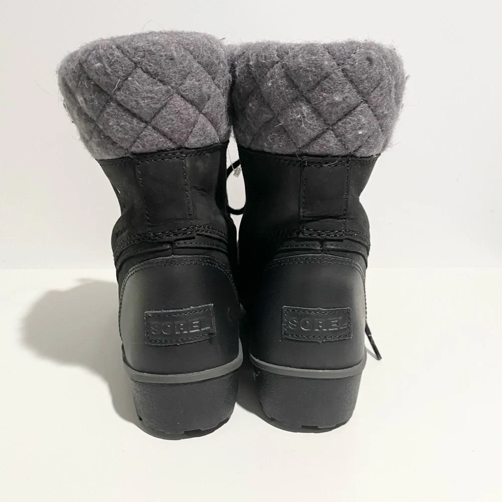 Sorel Women’s Meribel Lace‎ Up Black Leather  Boot Size 9 Style LL3657-010